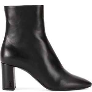 YSL Yves Saint Laurent Lou 95 leather ankle boots booties black size 39.5